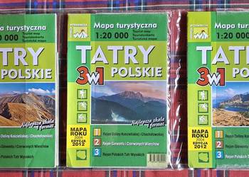 Tatry Polskie 3 in 1 mapy 1:20 000 nr 1,2,3 tourist map, touristenkarten