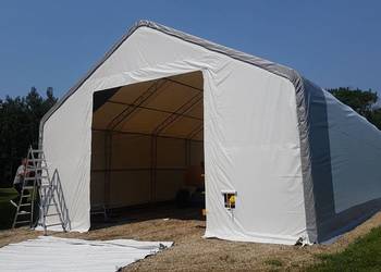Hala namiotowa z dwuspadowym dachem 9,15x12,2m PVC 750g/m2