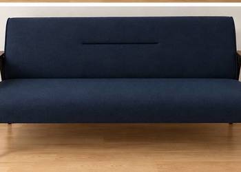 Sofa dwuosobowa w stylu skandynawskim – ciemnogranatowa