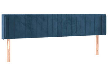 Zagłówek do łóżka z LED ciemnoniebieski 163x16x78/88 cm aksamit WM-3123532
