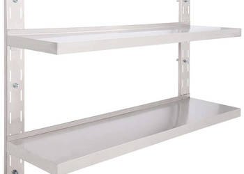 2-poziomowa półka wisząca stal nierdzewna 120 x 30 cm WM-51048