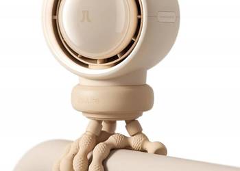 Wentylator do wózka Jisulife - przenośny, 5 prędkości brązowy