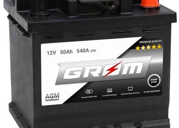 Akumulator 50Ah 540A GROM AGM START&STOP  Prawy Plus