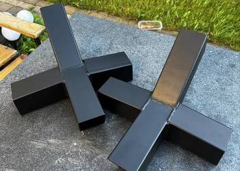 2 szt nogi do hamaka podstawy stalowe 60x60 czarne