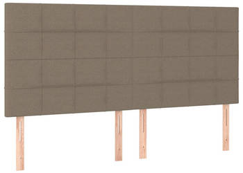 Zagłówki do łóżka 4 szt. taupe 80x5x78/88 cm tkanina WM-3116342