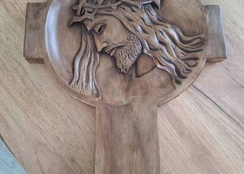 Krzyż Pan Jezus drewniany na ścianę Nowy