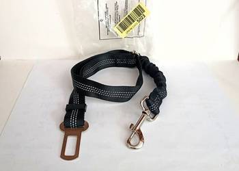 Pas bezpieczeństwa nowy smycz dla psa do samochodu czarny nylon regulowany