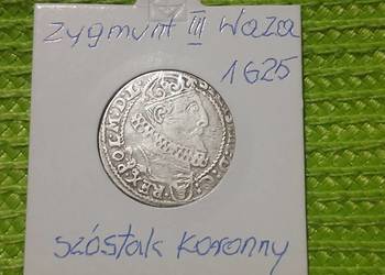 moneta srebrna polska Zygmunta III  Waza z 1625r