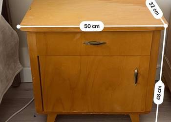 Dwie szafki nocne PRL - komplet retro