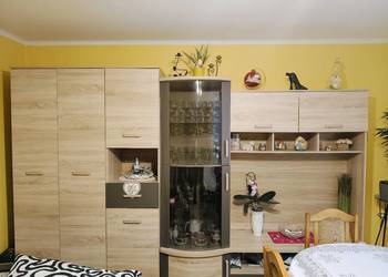 Nowoczesna meblościanka w kolorze dąb Sonoma/szary mat-stan bdb !!