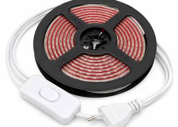 Taśma LED 3m 220V SMD 2835 120 LED/m Ciepła Biała IP67