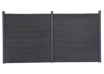 vidaXL Zestaw paneli ogrodzeniowych, szary, 353x186 cm(SKU:3211831)