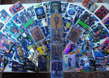 MEGA zestaw 88 sztuk karty PSG, PANINI, TOPPS Zestaw kart piłkarskich