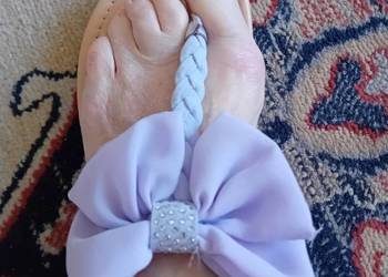 sandałki damskie z kokardkami, lekkie