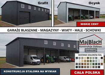 Otwarty Garaż Blaszany | Zadaszenie Jednospadowe| Magazyn – Maj-BlacH