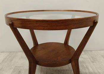 stolik okrągły kawowy projektowy Czechosłowacja  vintage design lata 60/70