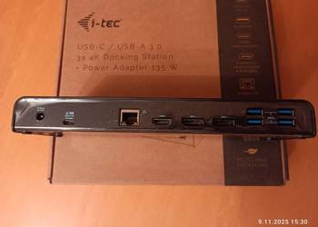 i-tec USB3.0 USB-C Thunderbolt3, 3x4KDocking Station,Replikator portów