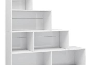 vidaXL Regał na książki/przegroda, wysoki połysk, biały(SKU:800663)