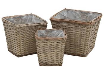 vidaXL Podwyższone donice na kwiaty, 3 szt(SKU:246833)