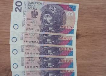 Zestaw 20 zł po 5 banknotów