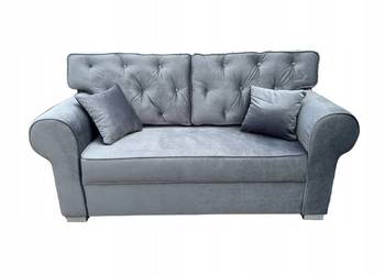 Kanapa SSofa stylowa elegancka glamour 2 osobowa szara welur