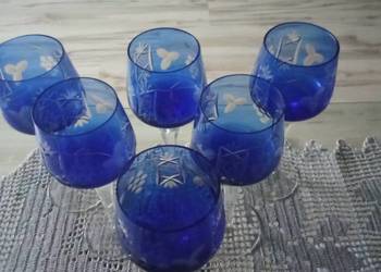 Kieliszki Kryształowe Remery PRL zestaw 6 sztuk