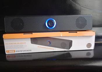 Nowy Soundbar Głośnik Komputerowy E-1002D | 6W | LED | AUX | USB