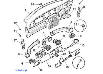 DASZEK OSŁONA ZEGARÓW LICZNIKA FAQ100530 ROVER 75 MG ZT