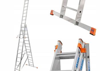 DRABINA ALUMINIOWA duża Krause Tribilo 3x14 [10,9m]