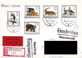 Kop. z  koresp. Filat. NRD - Polska 1985