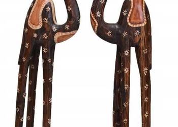 Dwa Wielbłądy - Figury Z Drewna - Wielbłąd - Orientalne Figury Intarsje