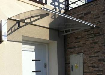 Daszek nad drzwi Zadaszenie Prosty BEZBARWNY+ Aluminium
