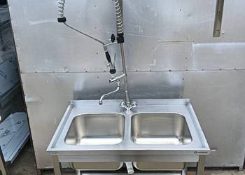 Zlew gastronomiczny 2-komorowy 100x60x85