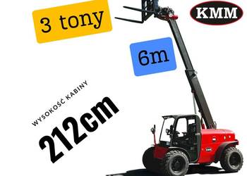 Nowa ładowarka teleskopowa KMM M630 4x4 3t na 6m niska kabina 214cm