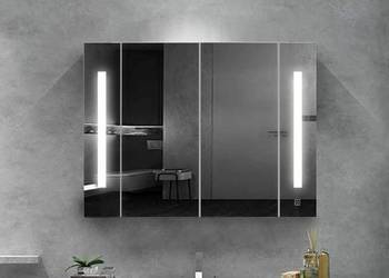 OFCASA szafka łazienkowa z lustrem LED 80 cm – światło, porządek i styl w j