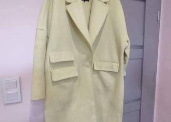 Zara płaszcz damski oversize cytrynka