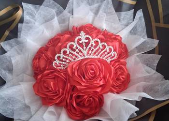 Bukiet róż ze wstążki