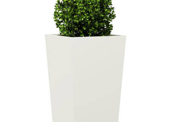 Donice ogrodowe 2 szt. białe 45x45x75 cm stalowe WM-851097