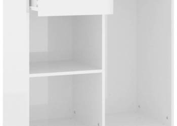 Szafka na kosmetyki biała na wysoki połysk 80x40x75 cm WM-808843