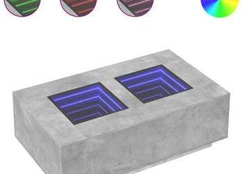 vidaXL Stolik kawowy z LED Infinity, szarość betonu(SKU:3284059)