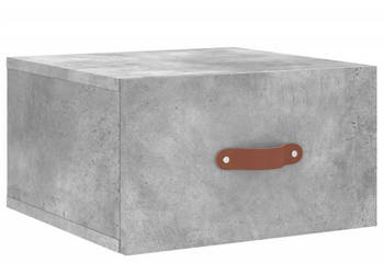 Wisząca szafka nocna szarość betonu 35x35x20 cm WM-829780