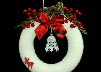 Zawieszka wianek ozdoba na okno szydełkowa 22cm (Z220)