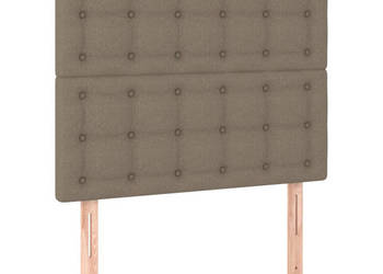 Zagłówki do łóżka 2 szt. taupe 90x5x78/88 cm tkanina WM-3116752