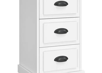 Szafka nocna biała 39x39x67 cm materiał drewnopochodny WM-816160