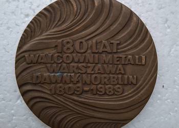 180 Lat Walcowni Metali Warszawa . medal pamiątkowy
