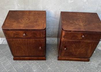 Stoliki Nocne Orzechowe Art Deco Komplet 2sztk Antyki Po Renowacji