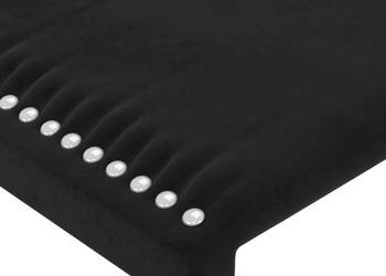 Zagłówek do łóżka z LED czarny 83x16x118/128 cm aksamit WM-3123940