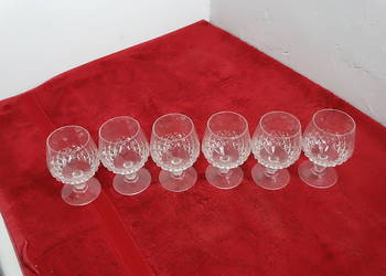 Komplet 6 eleganckich kieliszków do koniaku/brandy – Gruby szlif