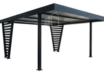 Carport V PREMIUM 4,8x5m Wypełnienie panelami Wiata samochodowa ID1188