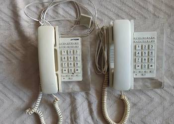 Kultowy telefon stacjonarny PRL / lata 90. transparentny